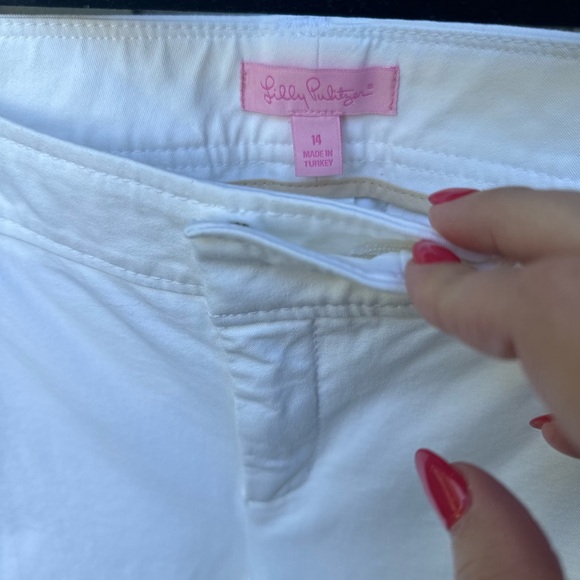 Lilly Pulitzer Women's Wide Leg White Pants Size 14 - Picture 2 of 5
